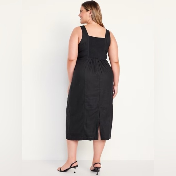 NWT! Black Sleeveless Square-Neck Midi Dress - Multiple💜 - Picture 5 of 10